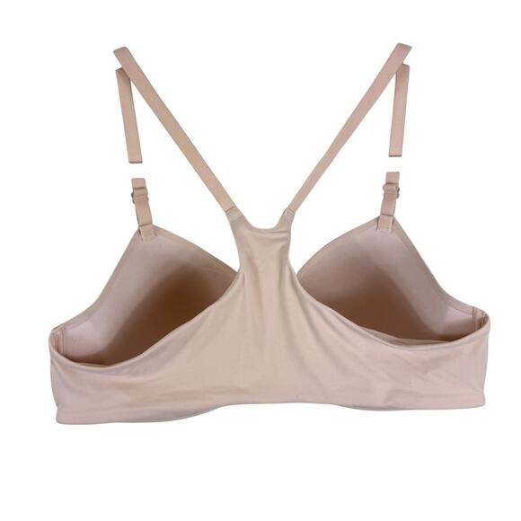SOMA Enbliss Racerback Cream Tan Nylon Padded Front Closure Bra Size 36C - Picture 2 of 4